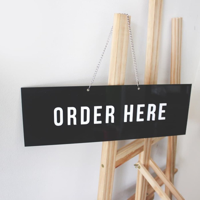 

Order Here Signage Sign Board Akrilik Timbul
