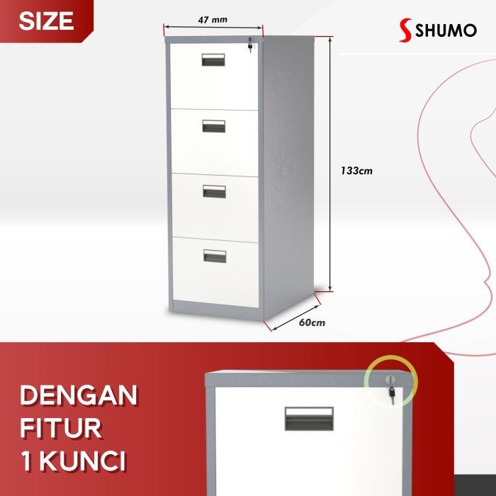 

Filling Kabinet Besi 4 Susun LaciCabinet Laci Dokumen Arsip Kantor