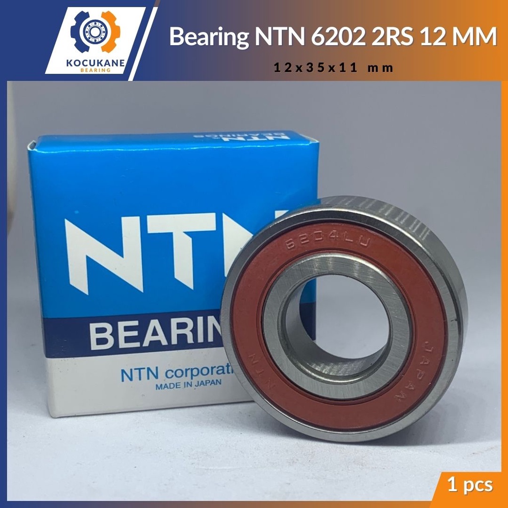 Ball Bearing 6202 2RS 12 MM NTN Japan Diameter 12x35x11 mm