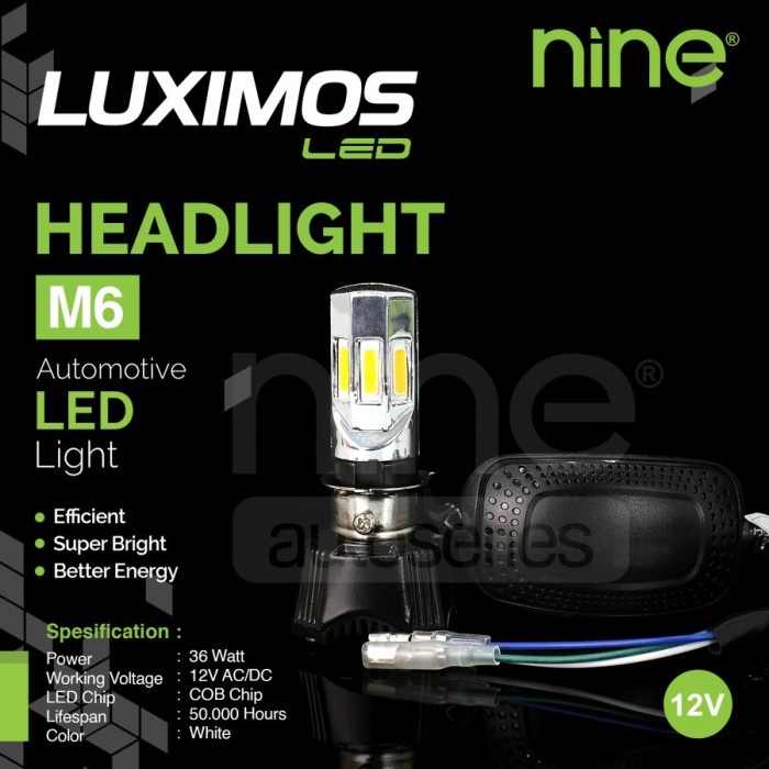Lampu Led 6 Sisi Luminos Led M6 Eco 9 Universal Semua Motor Bergaransi