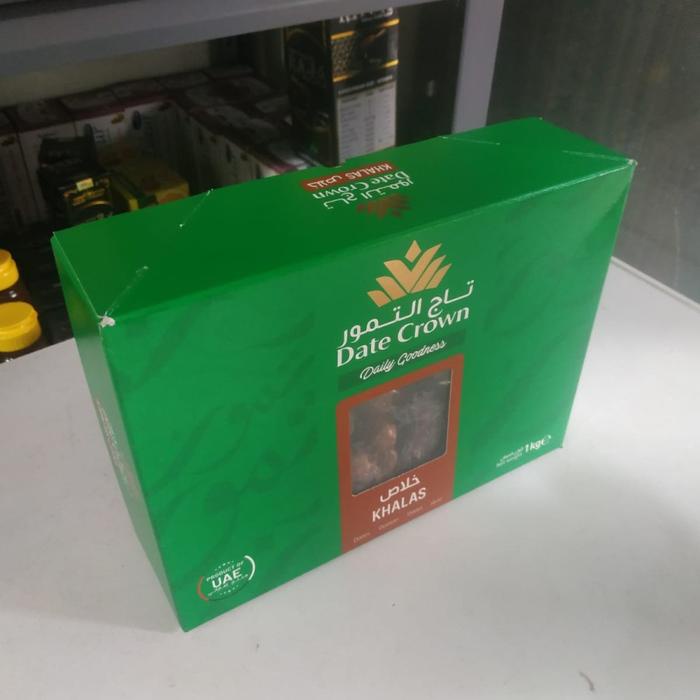 

terbaru !!! kurma date crown khalas 1kg/date crown khalas termurah/kemasan buka atas hitam manis