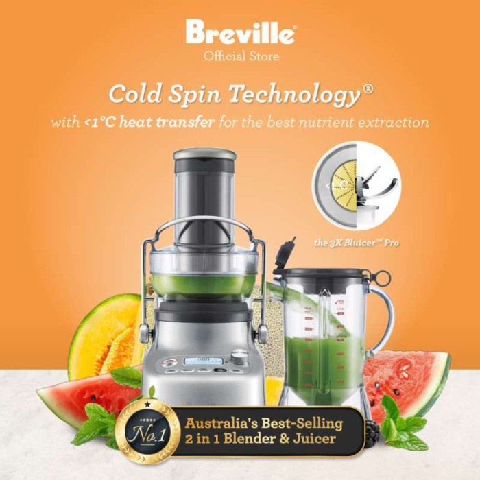 Breville the 3X Bluicer Pro - 2 in 1 Blender Juicer