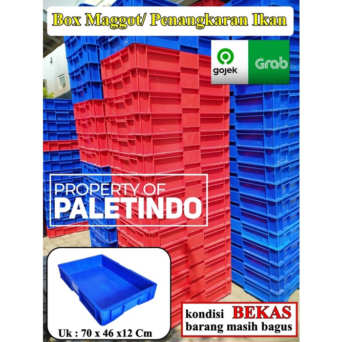 Ready Box Maggot Box Ikan Box Solid 70 x 46 x 12 Cm BEKAS Kirim GOJEK