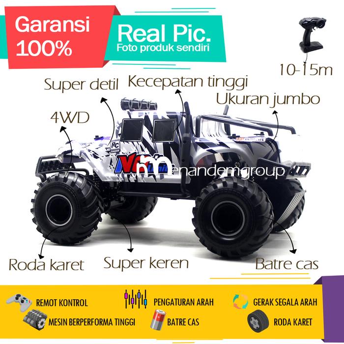 SALE TERBARU MAINAN MOBIL REMOT KONTROL RC JEEP OFFROAD CLIMBING 4X4 4WD DOUBLE CABIN SUPER JUMBO