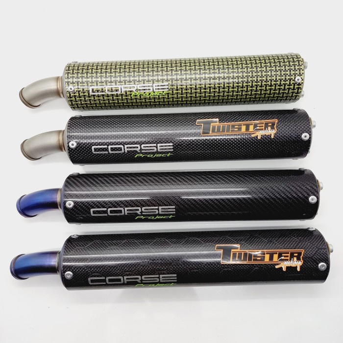 slincer silincer knalpot carbon corse project Ninja R/RR 2tak original