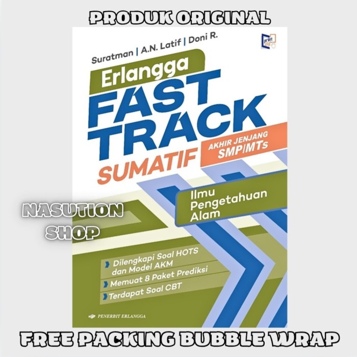 

SALE !!! ERLANGGA FAST TRACK SUMATIF IPA AKHIR JENJANG SMP/MTS - BUKU SOAL READYY