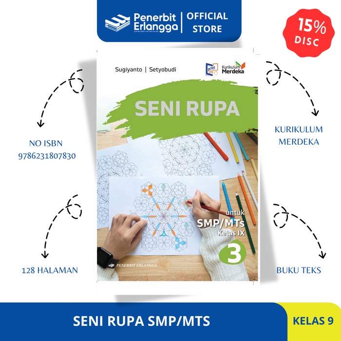 

SALE !!! SENI RUPA SMP/MTS KELAS 9 KURIKULUM MERDEKA ERLANGGA READYY