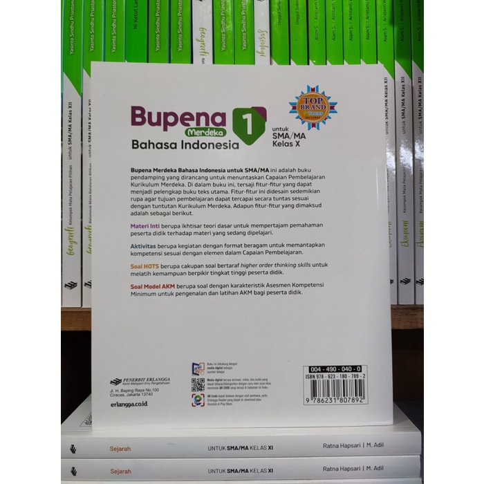 

SALE !!! BUKU BUPENA MERDEKA BAHASA INDONESIA KELAS 1/X 10 SMA ERLANGGA READYY
