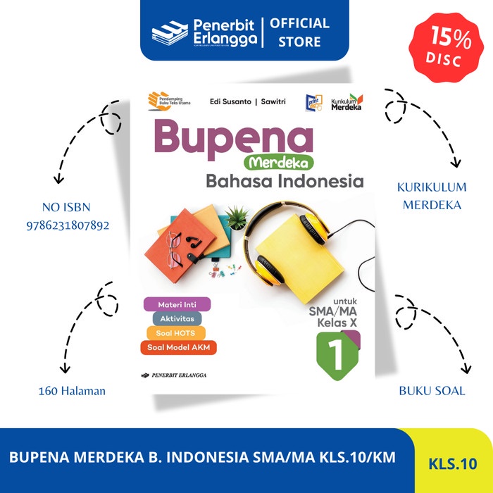 

SALE !!! BUPENA MERDEKA B. INDONESIA SMA/MA KELAS 10 KURIKULUM MERDEKA ERLANGGA READYY