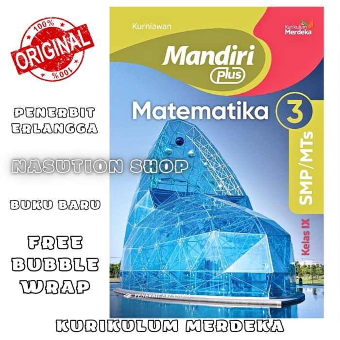 

SALE !!! BUKU MANDIRI PLUS MATEMATIKA KELAS 3 / 9 IX SMP ERLANGGA KURIKULUM MERDEKA ORIGINAL READYY