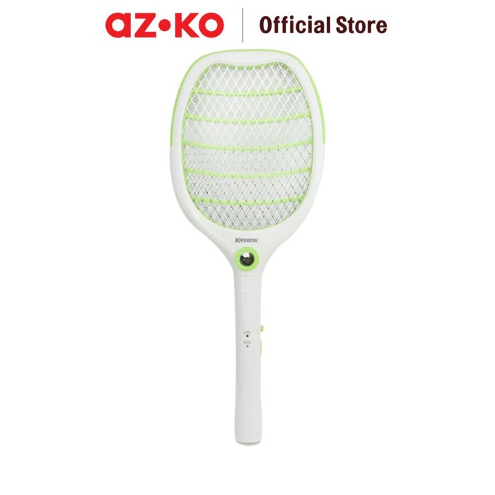 AZKO Krisbow Raket Nyamuk Rechargeable - Putih/Hijau