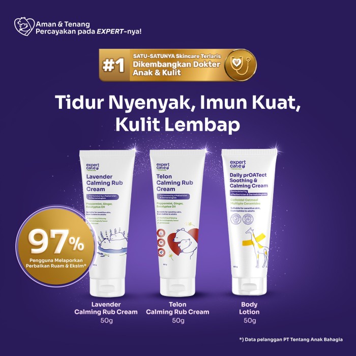 [BUY 2 GET 3] Expert Care - Paket Hemat Calming Baby Cream Telon & Lavender 50g + Face & Body Lotion