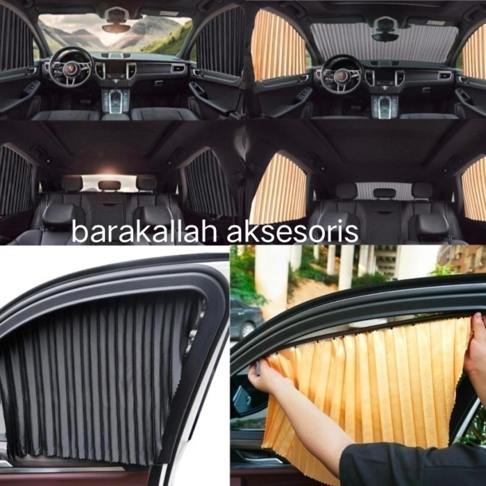 Hordeng Tirai Mobil New Sigra/Calya Magnet Premium 4 Pcs