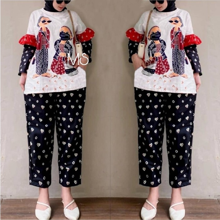TERBATAS SET MBOK JAMU M L XL XXL JUMBO / SETELAN JUMBO WANITA / WANSET JUMBO WANITA / SETELAN JUMBO