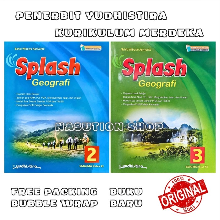 

SALE !!! BUKU SPLASH GEOGRAFI KELAS 2 3 / 11 12 SMA YUDHISTIRA KURIKULUM MERDEKA READYY