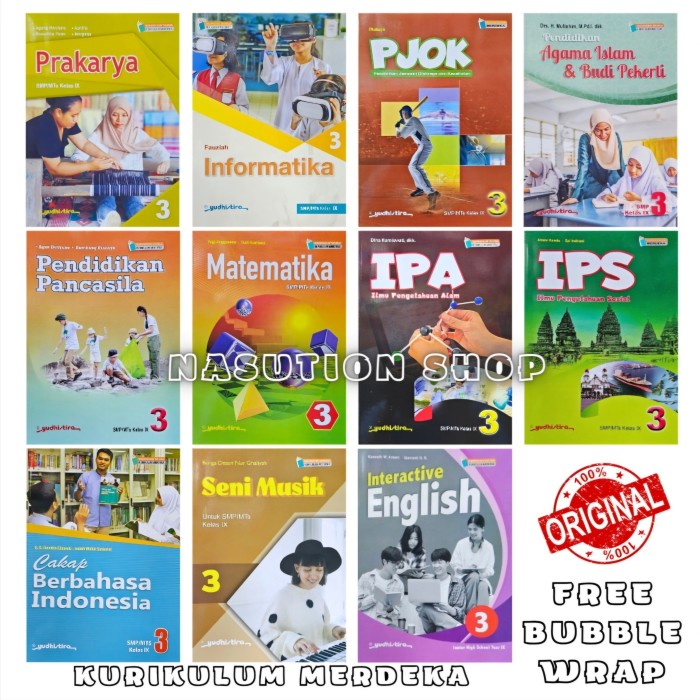 

SALE !!! BUKU KELAS 3 / 9 IX SMP/MTS PENERBIT YUDHISTIRA KURIKULUM MERDEKA ORI READYY