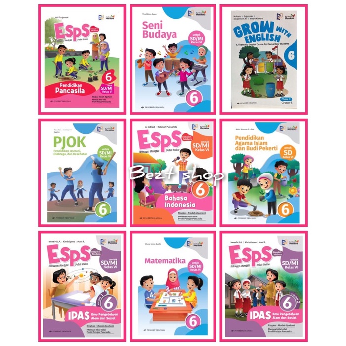 

SALE !!! BUKU PAKET KELAS VI-6 SD/MI KURIKULUM MERDEKA - ERLANGGA READYY