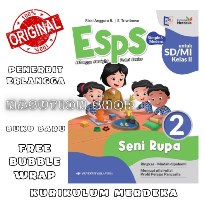 

SALE !!! BUKU ESPS SENI RUPA KELAS 2 SD/MI ERLANGGA KURIKULUM MERDEKA ORIGINAL READYY
