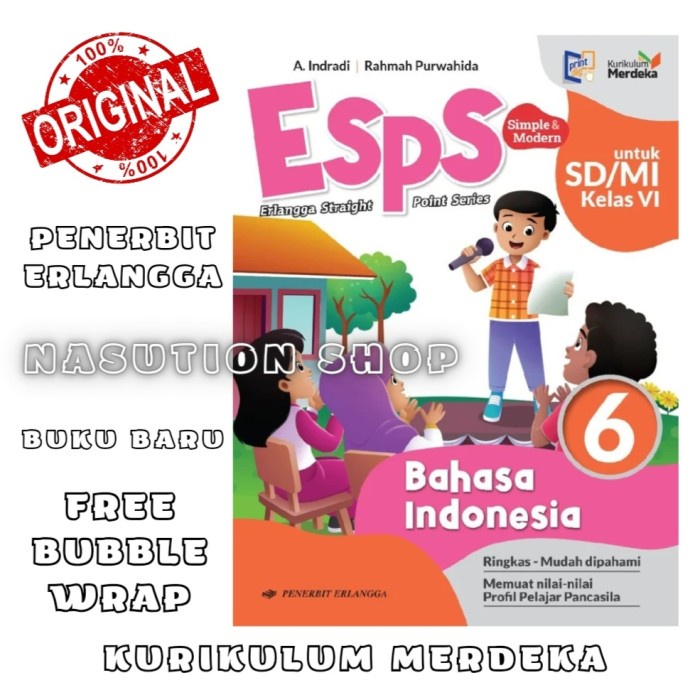 

SALE !!! BUKU ESPS BAHASA INDONESIA UNTUK KELAS 6 SD ERLANGGA KURIKULUM MERDEKA READYY