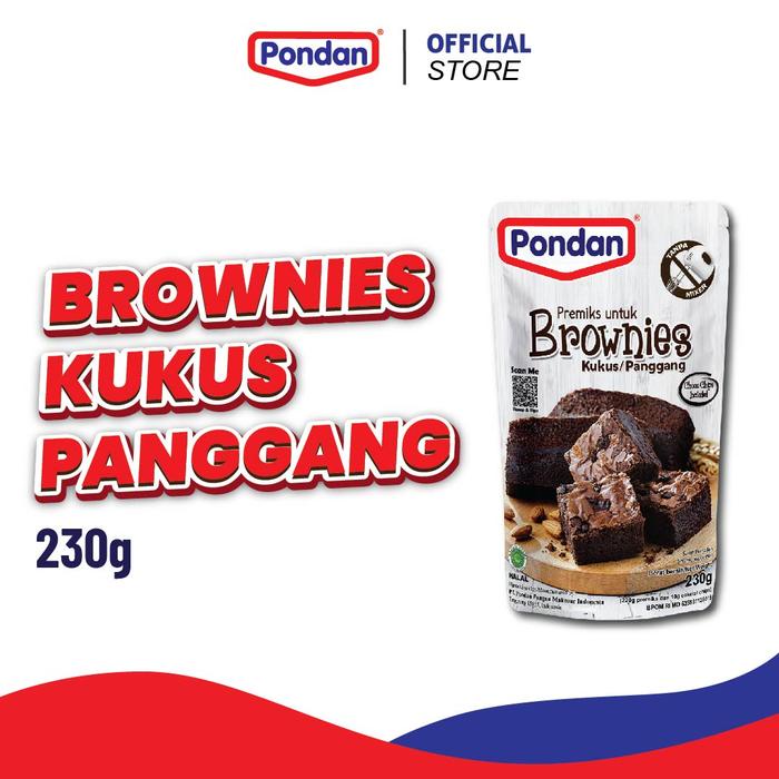 

Ready Stok" Pondan Premiks Brownies Kukus/Panggang 230G Pouch
