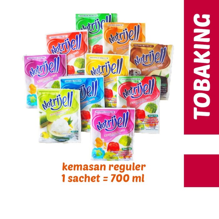 

Ready Stok" Jelly Nutrijell Reguler All Varian Jeli Coklat Plain Jeruk Strawberry