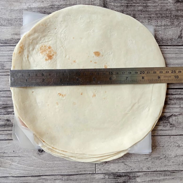 

Ready Stok" Kulit Tortila Kebab Besar 25Cm Isi 20 Lembar