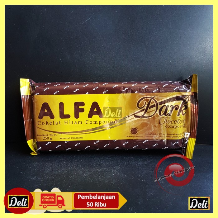 

Ready Stok" Coklat Batang/Coklat Balok Alfa Dark Compound Coklat 250Gr