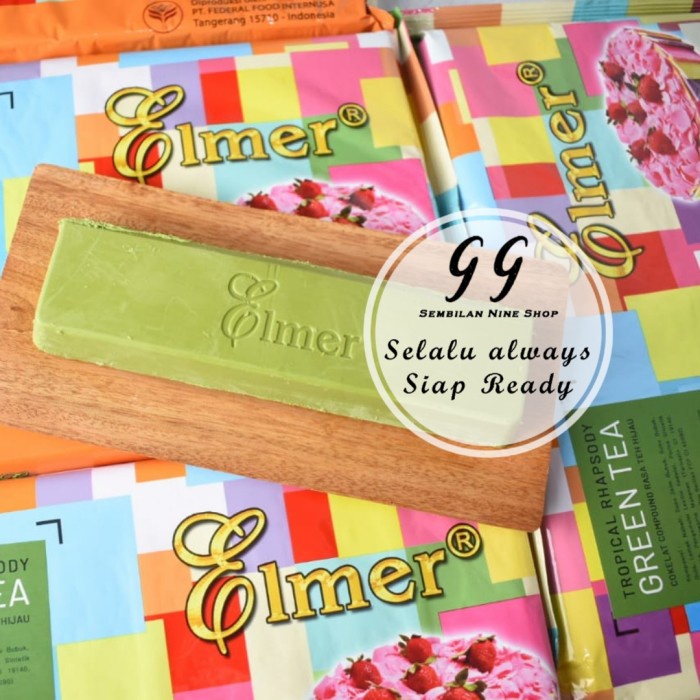 

Ready Stok" (+/- 165 Gram) Elmer Green Tea Cokelat Compound Rasa Teh Hijau Matcha