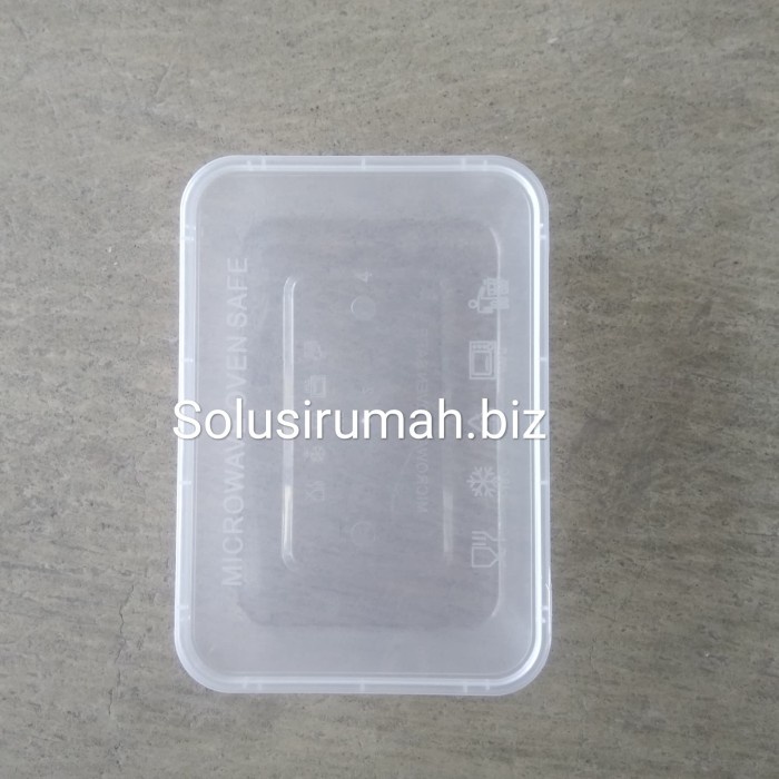 ] WADAH PLASTIK 500ML TANCAP SQUARE KOTAK SALAD