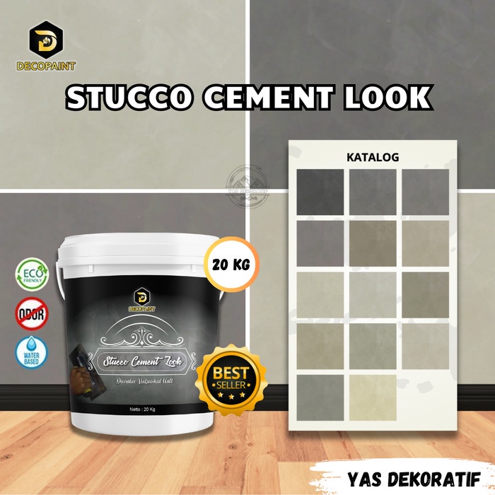 Cat Tembok Stucco Cement Expose - 20 Kg Stucco Motif Semen Expose