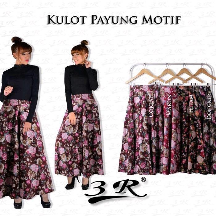 Kulot Payung Motif / Kulot Lebar / Kulot Panjang / Kulot Big Size / Kulot Payung Rami