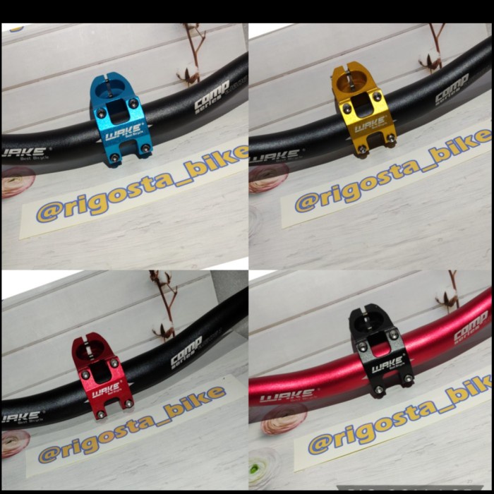 HANDLEBAR SET WAKE 780 MM PAKET STANG STEM SEPEDA MTB DH XC ORIGINAL QUALITY