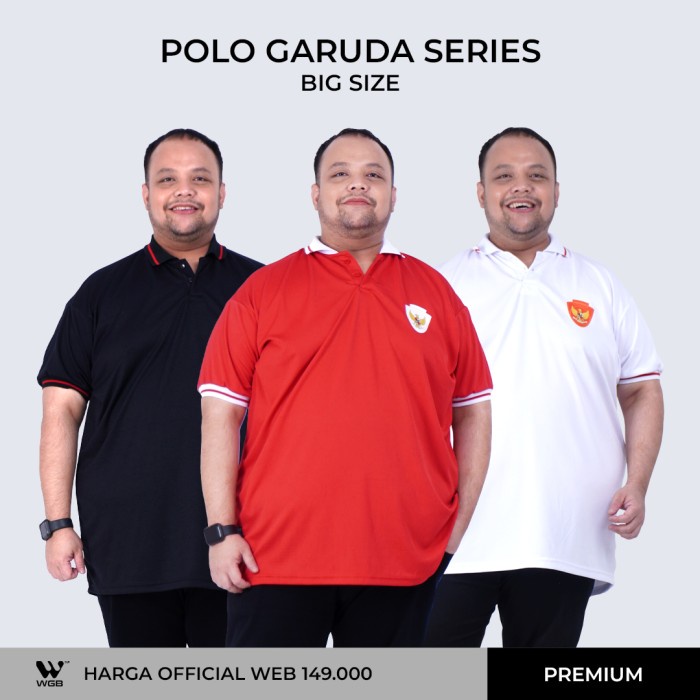 WGB Kaos Polo Quick Dry Garuda Pria Big Size Ukuran Jumbo XXL XXXL