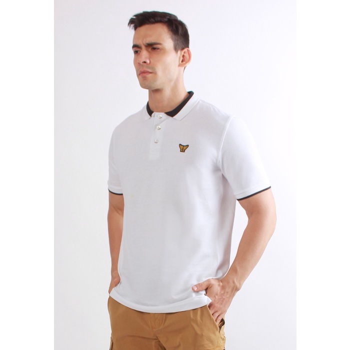 Emba Classic-Biogo Putih Kaos Polo Pria Lengan Pendek