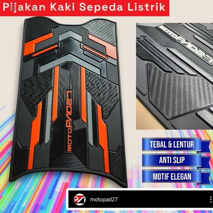 KARPET SEPEDA LISTRIK - motopad27 pijakan kaki alas karpet sepeda listrik uwinfly df7 / df8 / D7 /