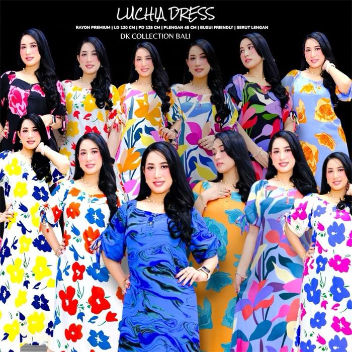 TERBAIK Pakaian Wanita Daster Semata Kaki Dress Luchia by Nola Homewear Bali Jumbo Busui Friendly