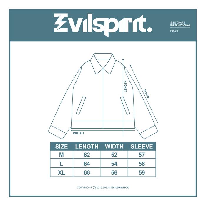 Evilspirit Jacket Corduroy - Naomi Cream Unisex Jaket Tebal Pria Wanita Bordir High Casual Zipper