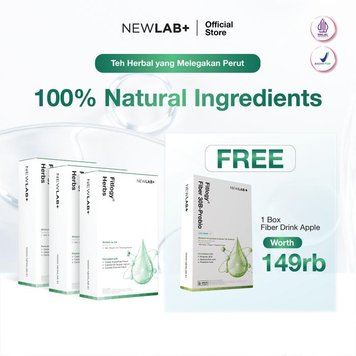 

LAB Fitlogy Tea Drink Herbal Tea Minuman Teh Hijau Herbal 28 Tea Bags Green tea