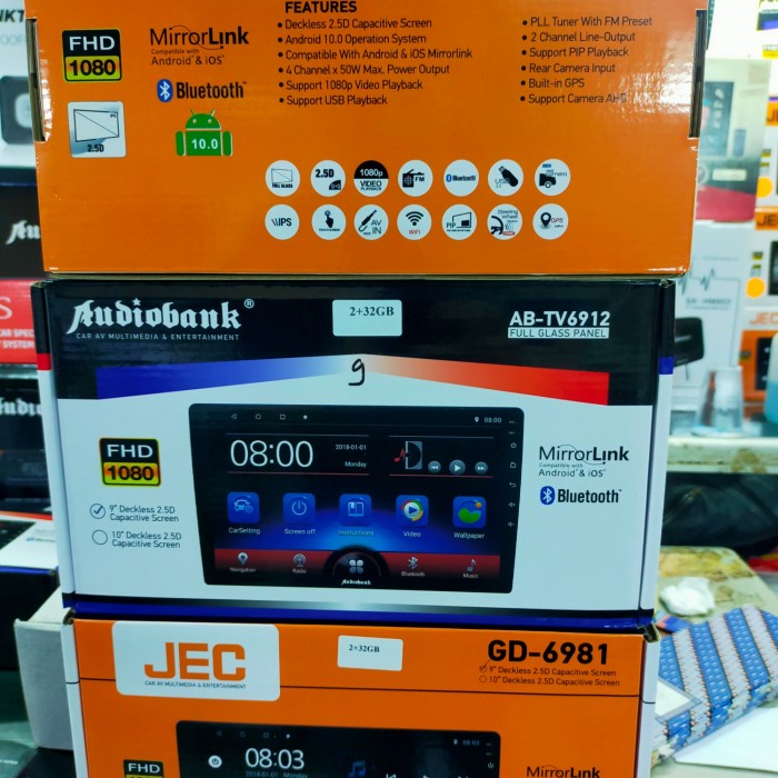 Terhemat Head Unit Android Audio Bank Ram2Gbrom32Gb 10Inch