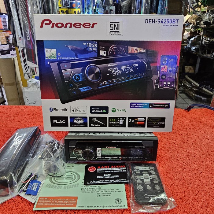 Hemat Head Unit Single Din Pioneer Deh-S4250Bt Mixtrax