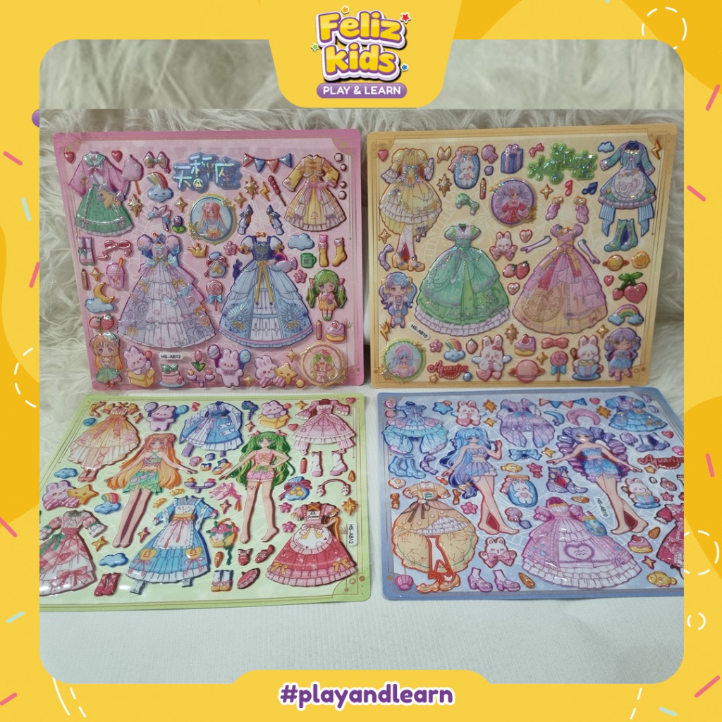 

Awet [Fk][St02] Stiker Diy Fashion Baju Sticker Dress Up Book Lucu Cute