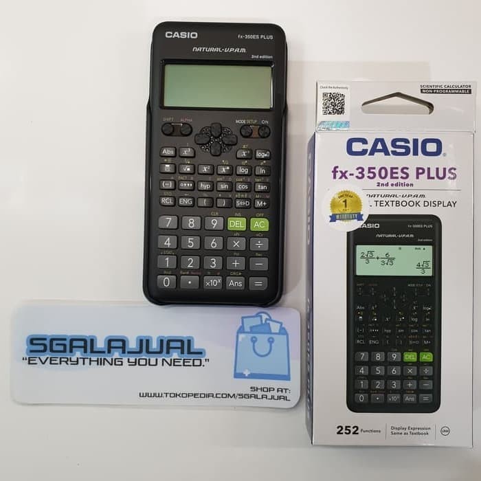 

KALKULATOR Casio fx-350ES PLUS 2nd edition GROSIR (1 LUSIN / 12 BUAH) TERLARIS/TERMURAH/TERPOPULER