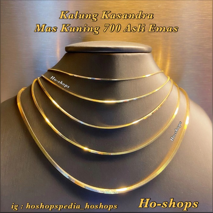 Bisa Spk Kalung Panjang Mas Kuning Kadar 700 Asli Emas