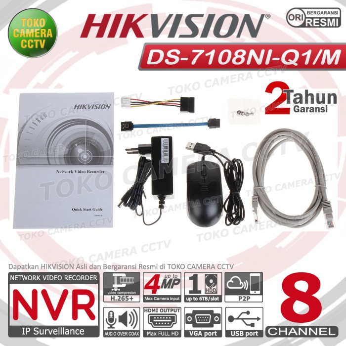 NVR HIKVISION 8 ANNEL DS-7108NI-Q1/M NVR 8 HIKVISION