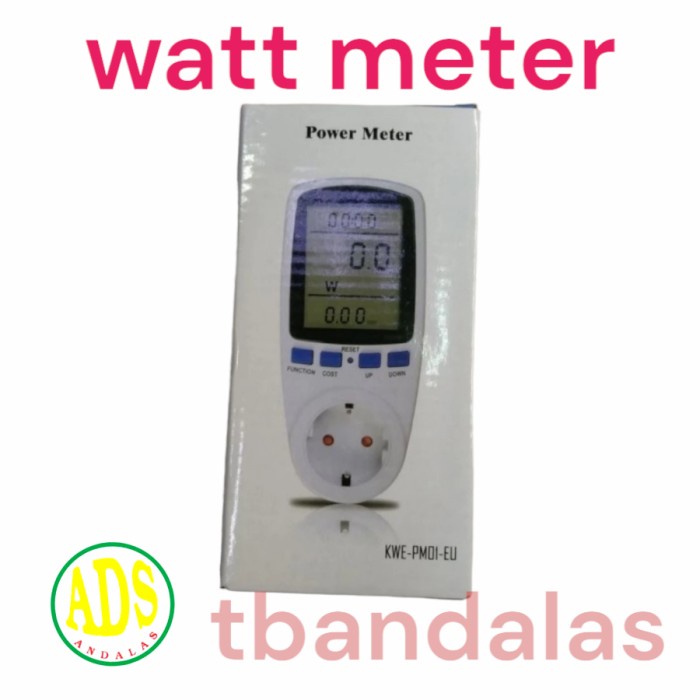 pengukur listrik watt meter voltase kwh cheker