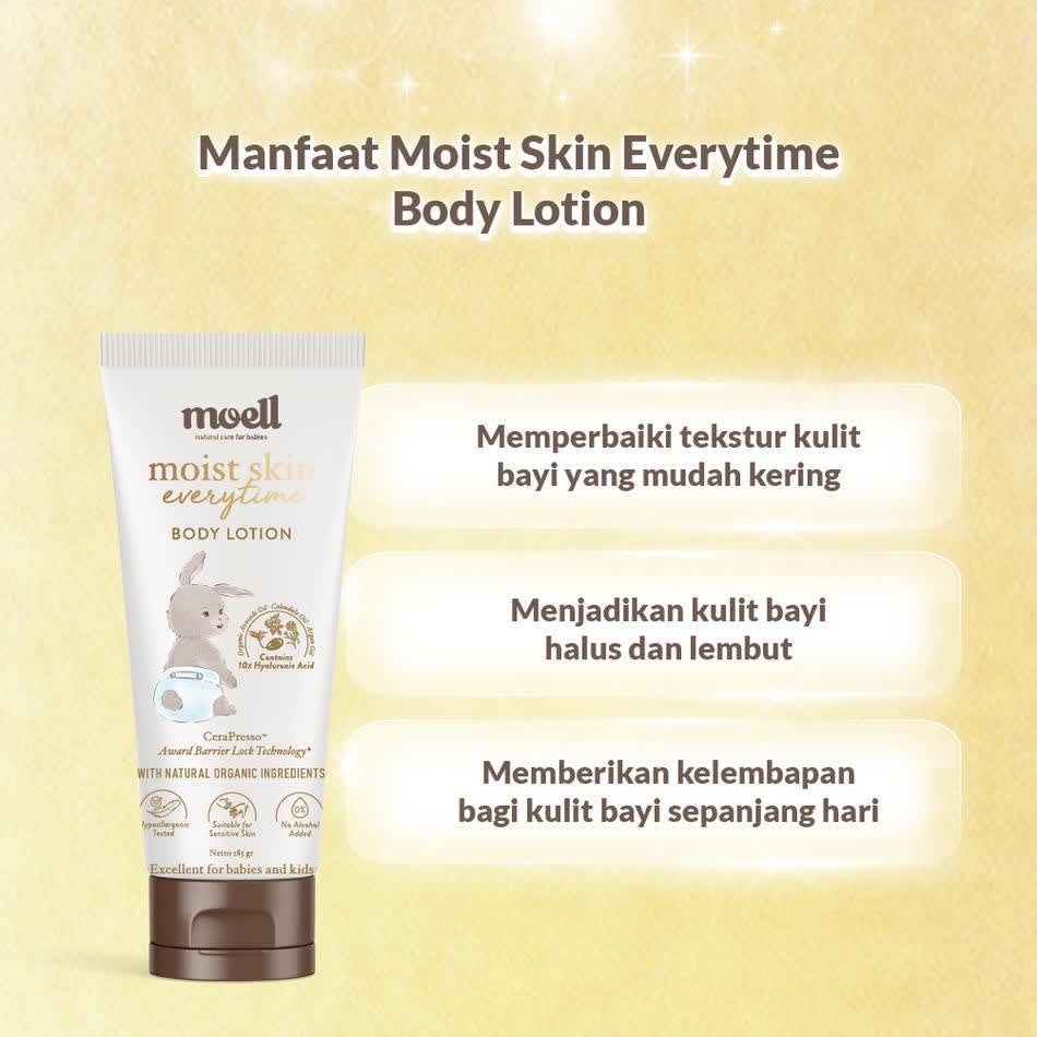MOELL BODY LOTION BAYI - MOIST SKIN EVERYTIME (185GR) - RAJA SUSU