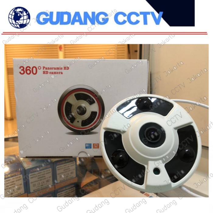 Kamera cctv panorama/ kamera cctv fisheye 360 derajat