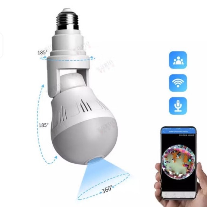Kamera CCTV Lampu Bohlam 360