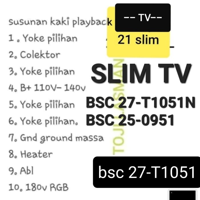 Bsc27-T1051N Bsc 27-T1051N Playback Tv 21 Slim Akary Akari Wcom Cina