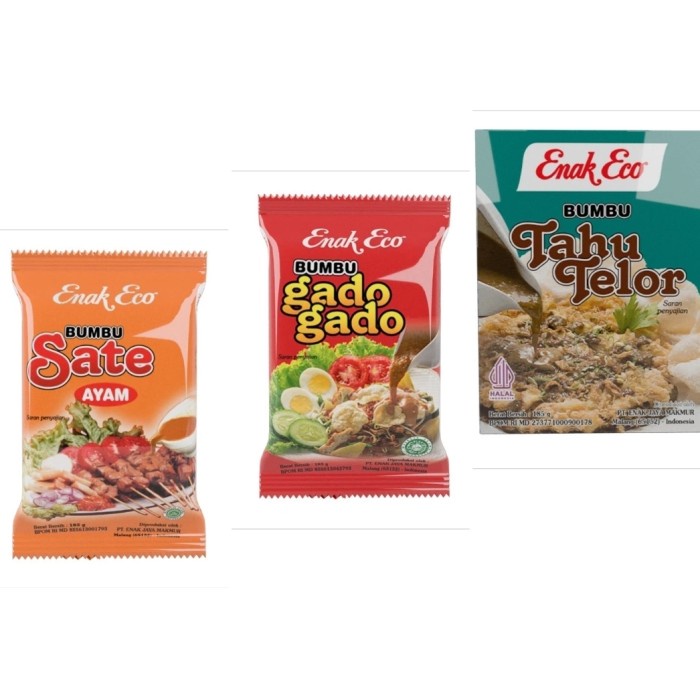 

TERPERCAYA Enak Eco Bumbu Gado Gado / Sate Ayam Instan 185gr MURAH